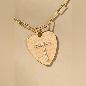 NWT Letter T - Anthropologie Monogram Heart Charm Necklace (NWT US$ 52)